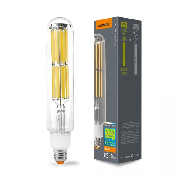 LED лампа VIDEX Filament T52F 50W E27 5000K