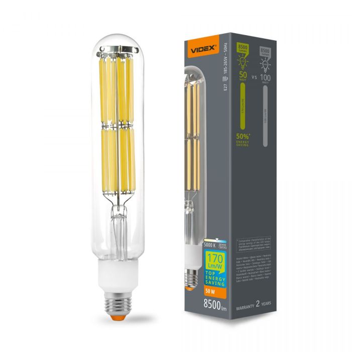 LED лампа VIDEX Filament T52F 50W E27 5000K