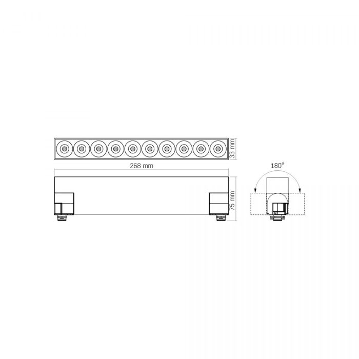 LED світильник трековий VIDEX TR06 15W 4100K 220V чорний