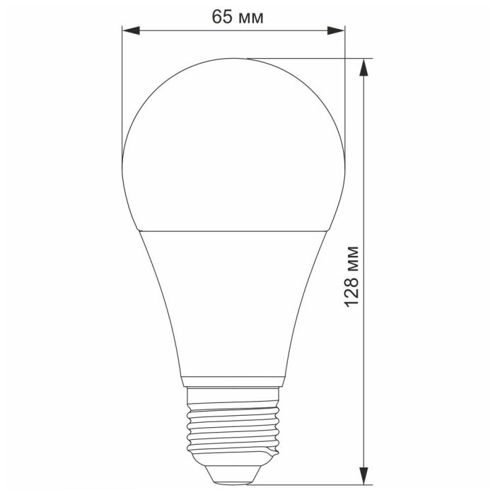 LED лампа TITANUM A65 15W E27 4100K