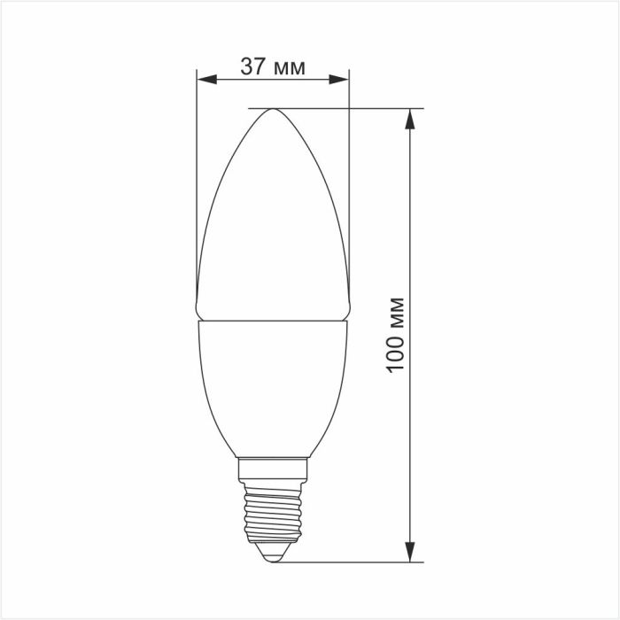 LED лампа TITANUM C37 6W E14 4100K