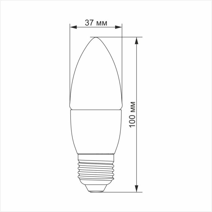 LED лампа TITANUM C37 6W E27 3000K