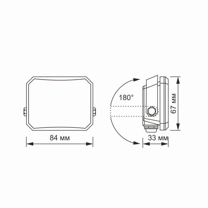 LED прожектор VIDEX F3 10W 5000K 220V Black (VLE-F3-0105B)