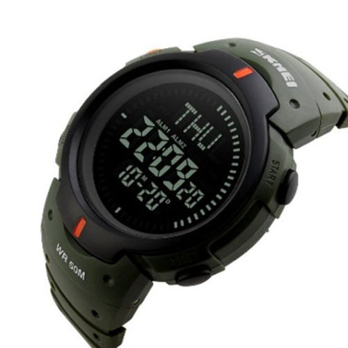 Чоловічий годинник Skmei 1231 Army Green + Compass