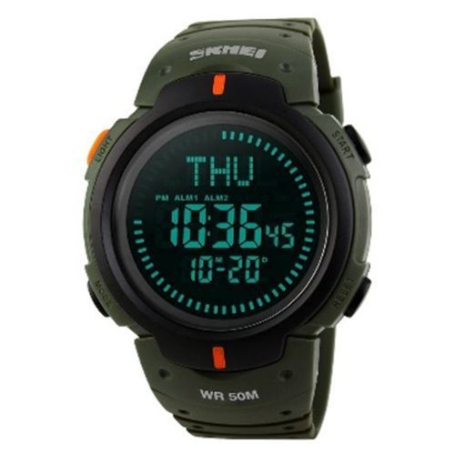 Чоловічий годинник Skmei 1231 Army Green + Compass