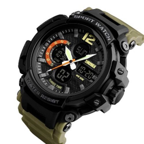 Чоловічий наручний годинник SKMEI 1343 Khaki
