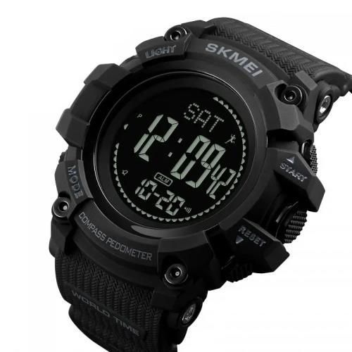 Чоловічий годинник Skmei 1356BK Black + Compass