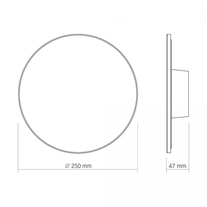 LED світильник настінний IP65 VIDEX WL03 18W 3000K-4000K-6500K Black