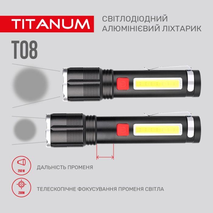 Портативний світлодіодний ліхтарик TITANUM TLF-T08 700Lm 6500K