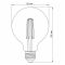 LED лампа VIDEX Filament G95FAD 7W E27 2200K