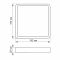 LED Світильник накладний квадрат VIDEX 18W 5000K Black
