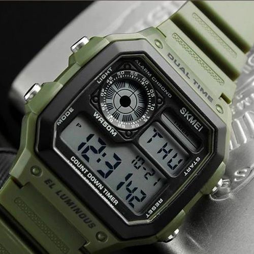 Чоловічий годинник Skmei 1299AG Army Green