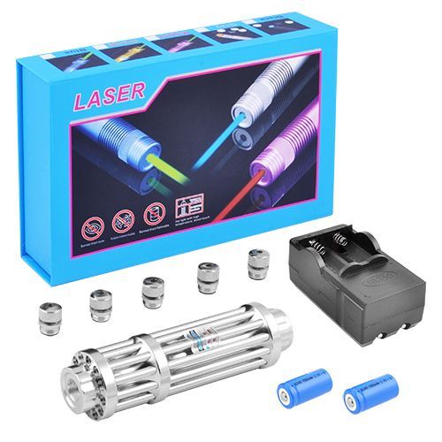 Потужний лазер синій LASER B017 (445nm, 50000mW) 2x16340