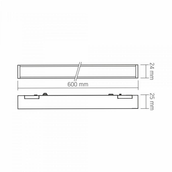 Світильник МАГНІТНИЙ трековий VIDEX LD460B 21W 60cm 4000K 48V Black