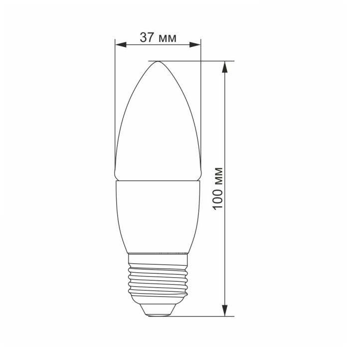 LED лампа VIDEX C37e 7W E27 3000K
