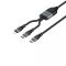 Кабель USB-C - USB-C + Lightning HAVIT HV-CB6326 PD100W 1.2м