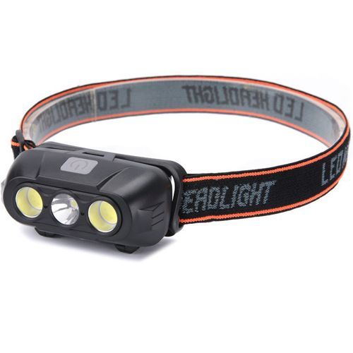 Ліхтарик налобний KX-215-LED+2COB, 1x18650