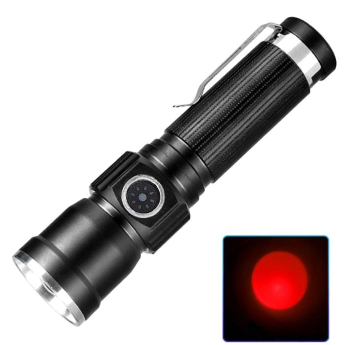 Ручний ліхтар PLD-1812-T6 (red) 1x18650
