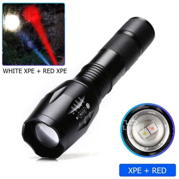 Ліхтар ручний з червоним світлом R5-2XPE(white+red)
