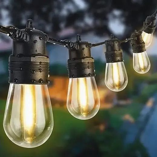 Гірлянда ретро вулична 10 LED ламп від мережі 5 м
