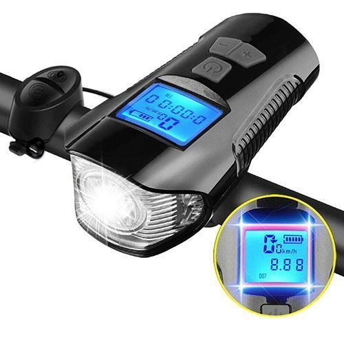 Велосипедний дзвінок + комп'ютер + велофара XA-585-T6+2LED