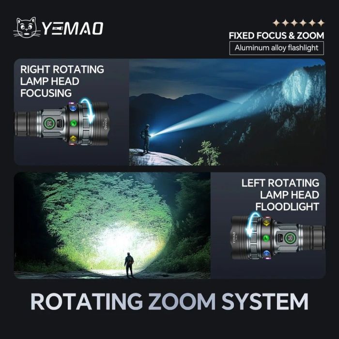 Портативний світлодіодний ліхтарик YEMAO YM-A3 5960Lm 6000K