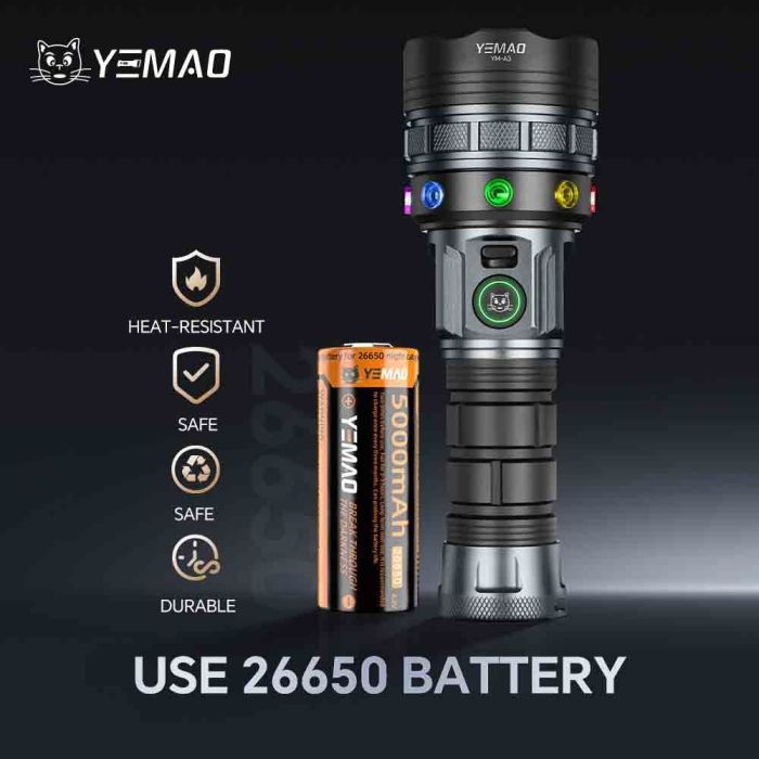 Портативний світлодіодний ліхтарик YEMAO YM-A3 5960Lm 6000K
