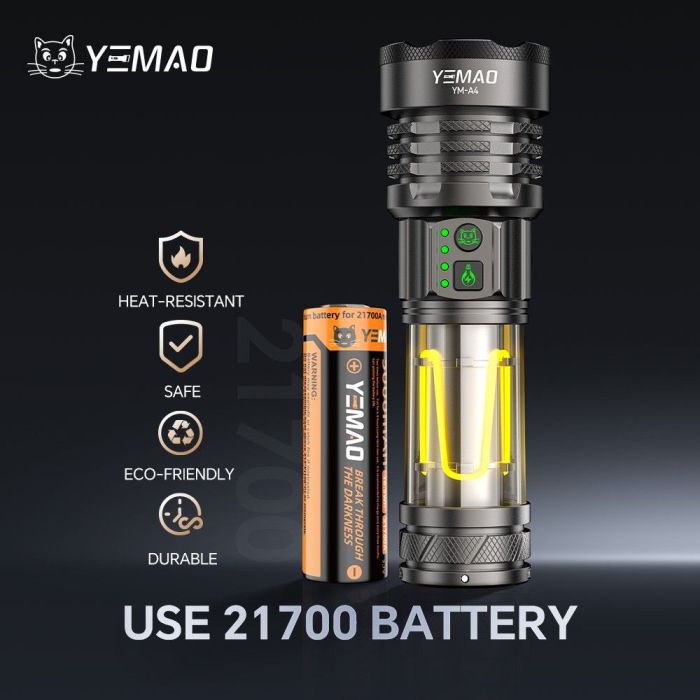 Портативний світлодіодний ліхтарик YEMAO YM-A4 2000Lm 6000K