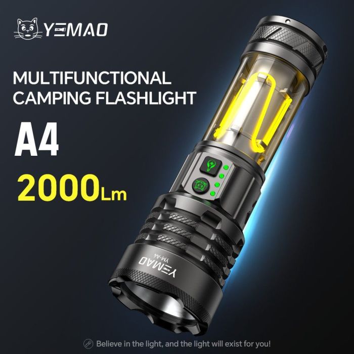 Портативний світлодіодний ліхтарик YEMAO YM-A4 2000Lm 6000K