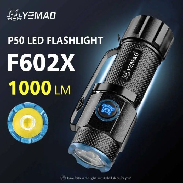 Портативний світлодіодний ліхтарик YEMAO F602X