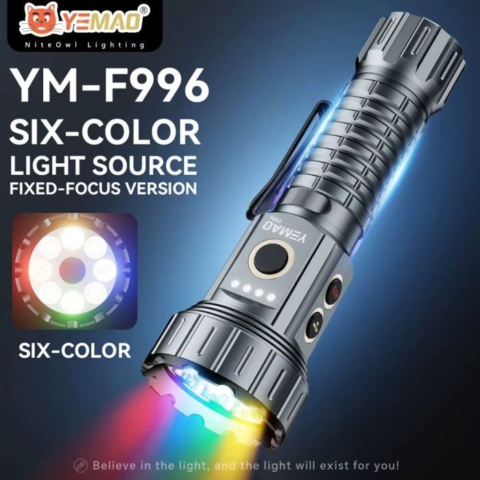 Портативний світлодіодний ліхтарик YEMAO YM-F996 2000Lm 6000K
