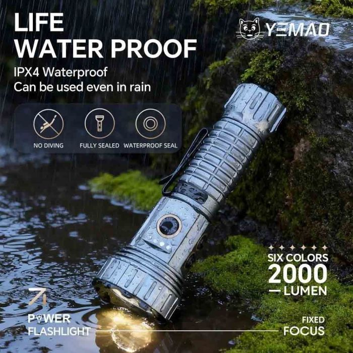 Портативний світлодіодний ліхтарик YEMAO YM-F996 2000Lm 6000K