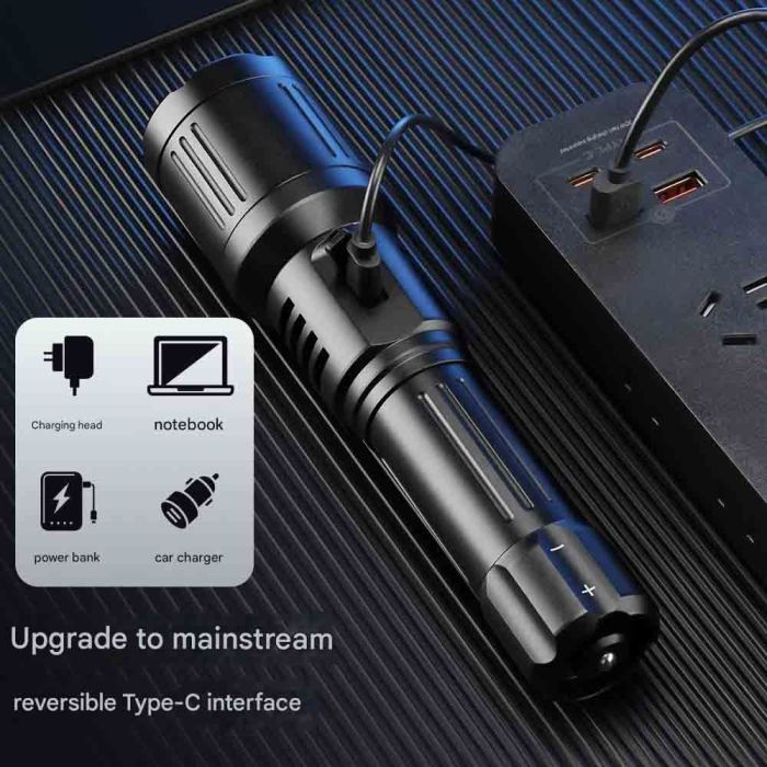 Портативний світлодіодний ліхтарик + лазер YEMAO YM-G263