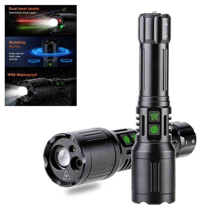 Портативний світлодіодний ліхтарик + лазер YEMAO YM-G263
