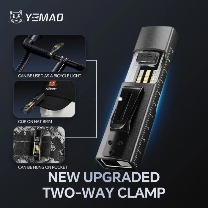 Портативний світлодіодний ліхтарик + лазер YEMAO YM-M31