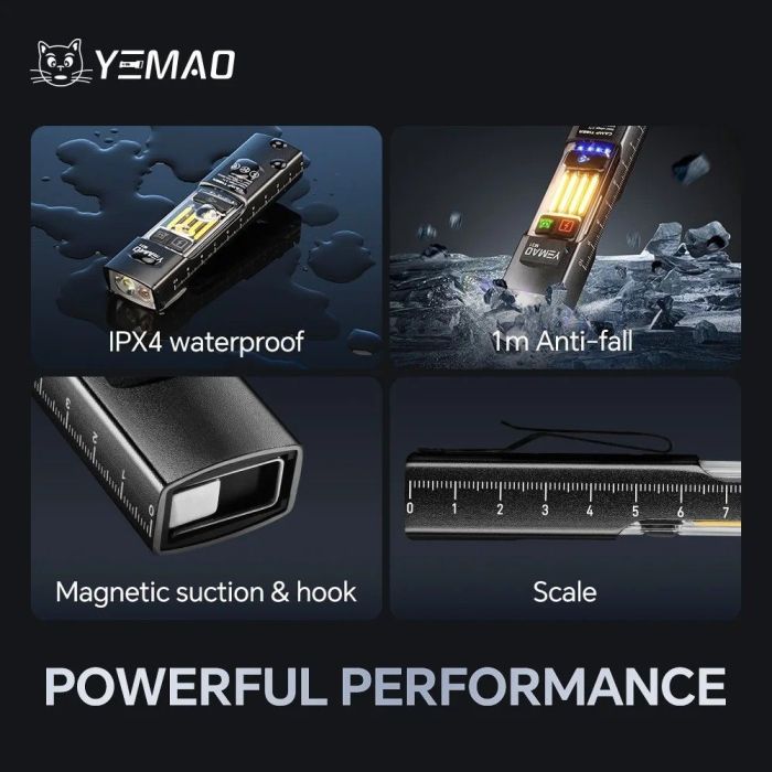 Портативний світлодіодний ліхтарик + лазер YEMAO YM-M31
